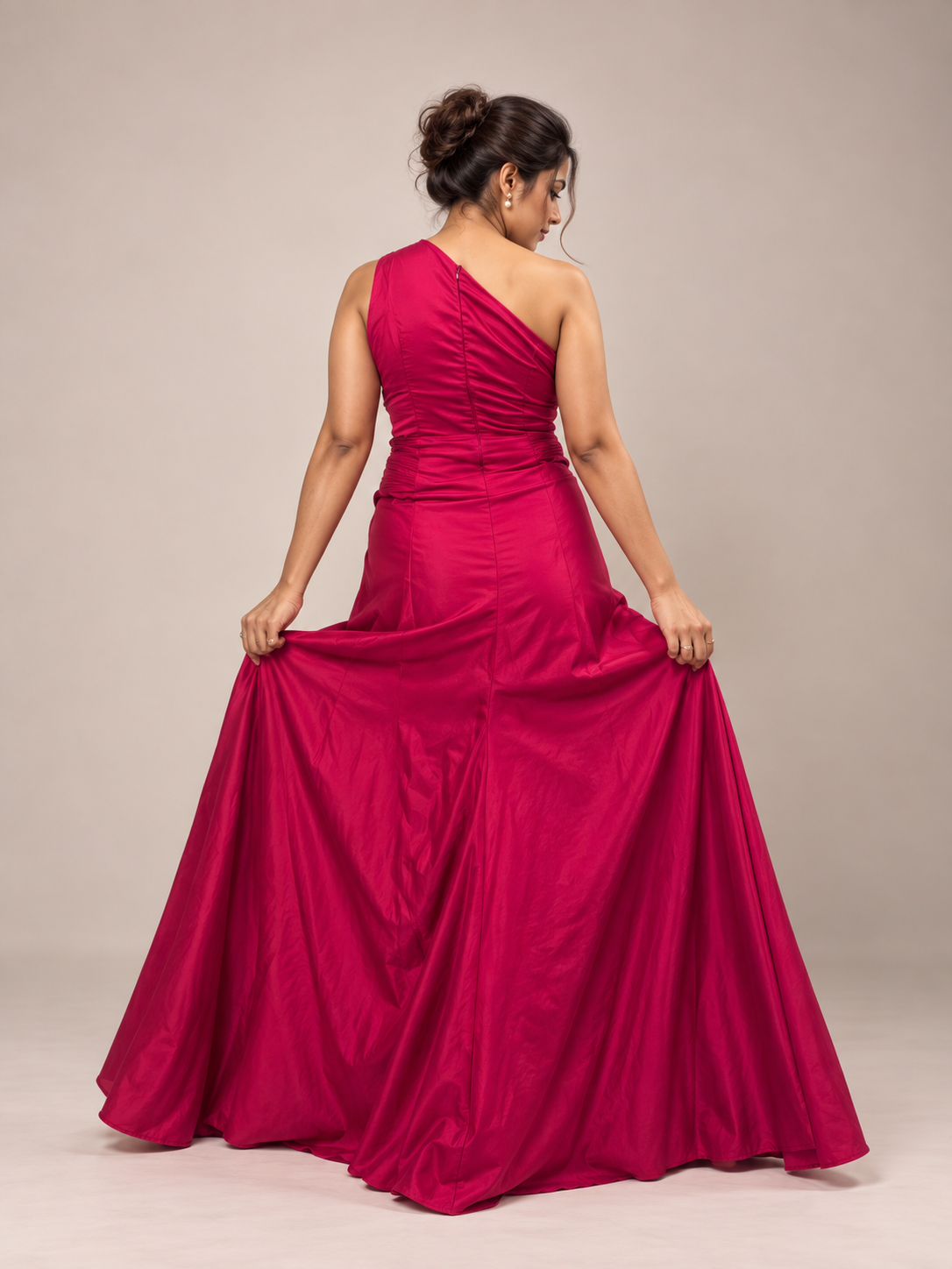 Fuchsia Draped Muse Gown