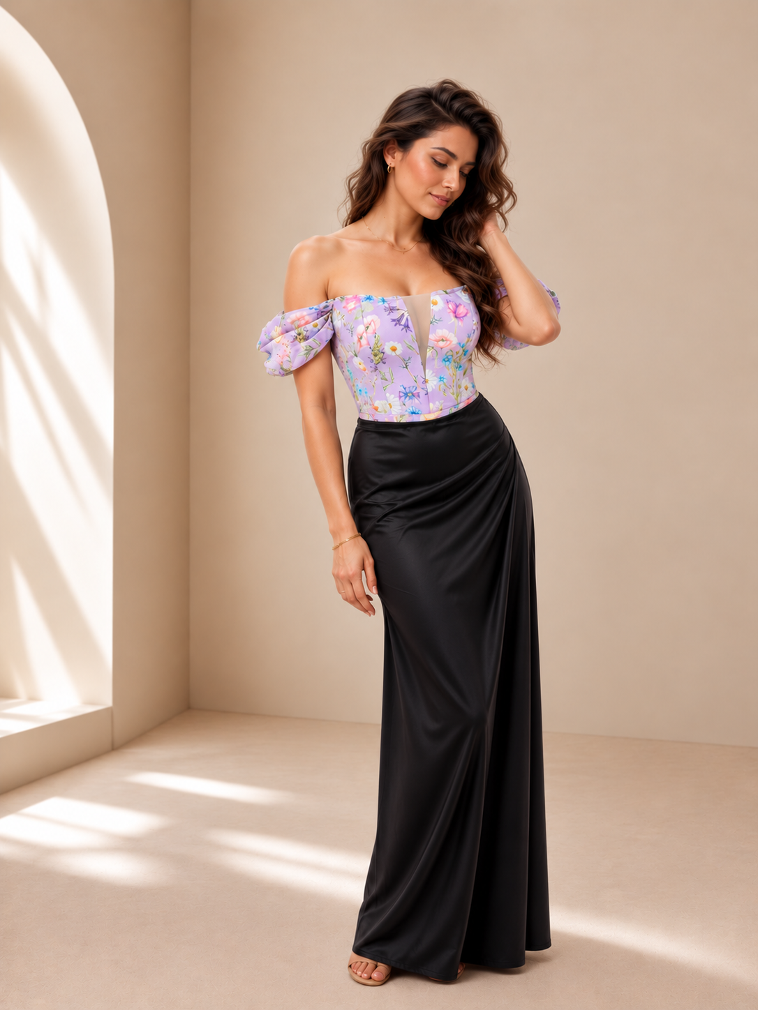 Lilac Rococo Corset Top
