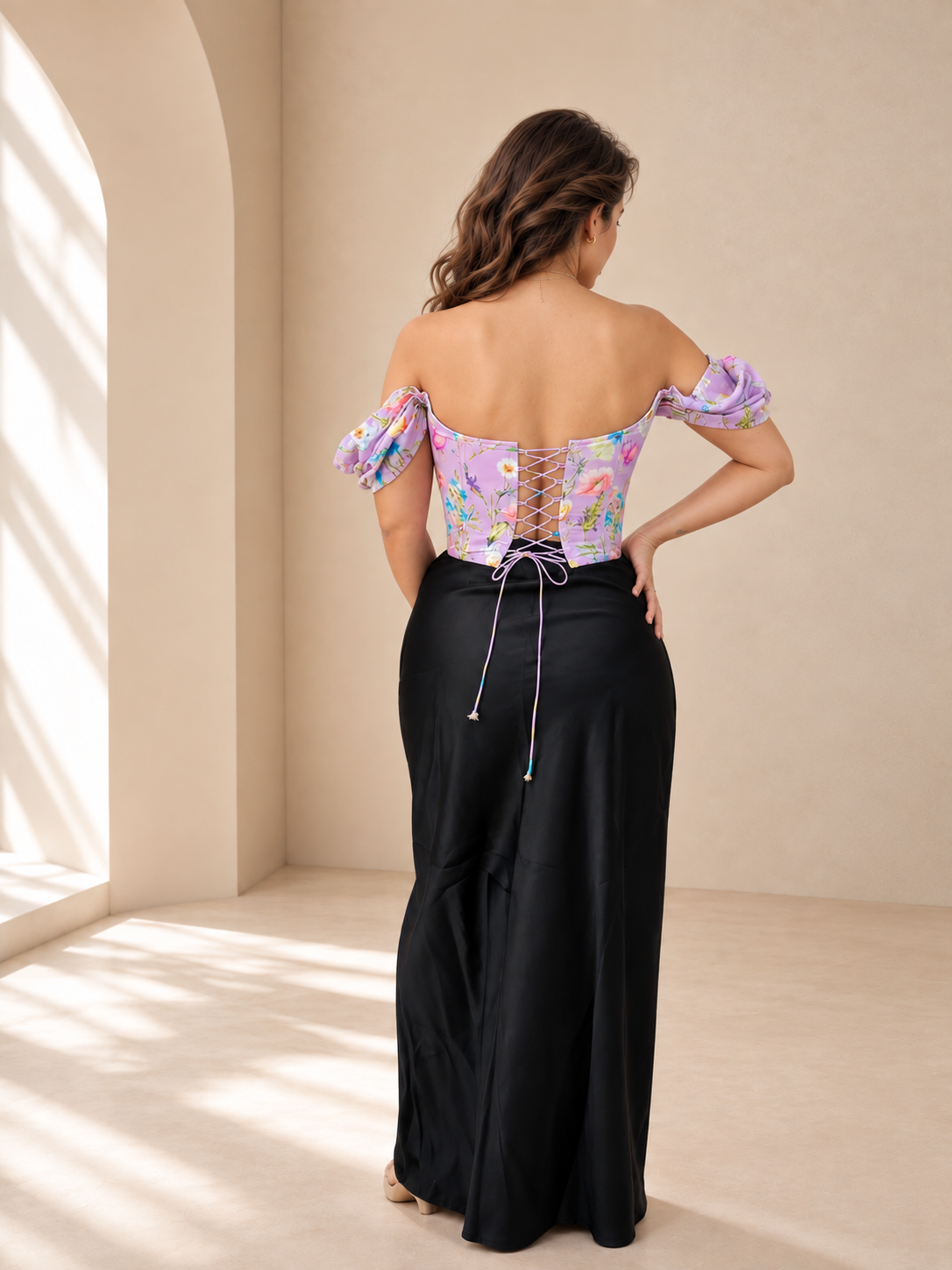 Lilac Rococo Corset Top