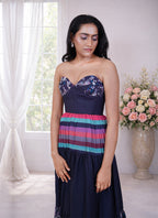 Infinity Corset Multi print Long tiered Dress