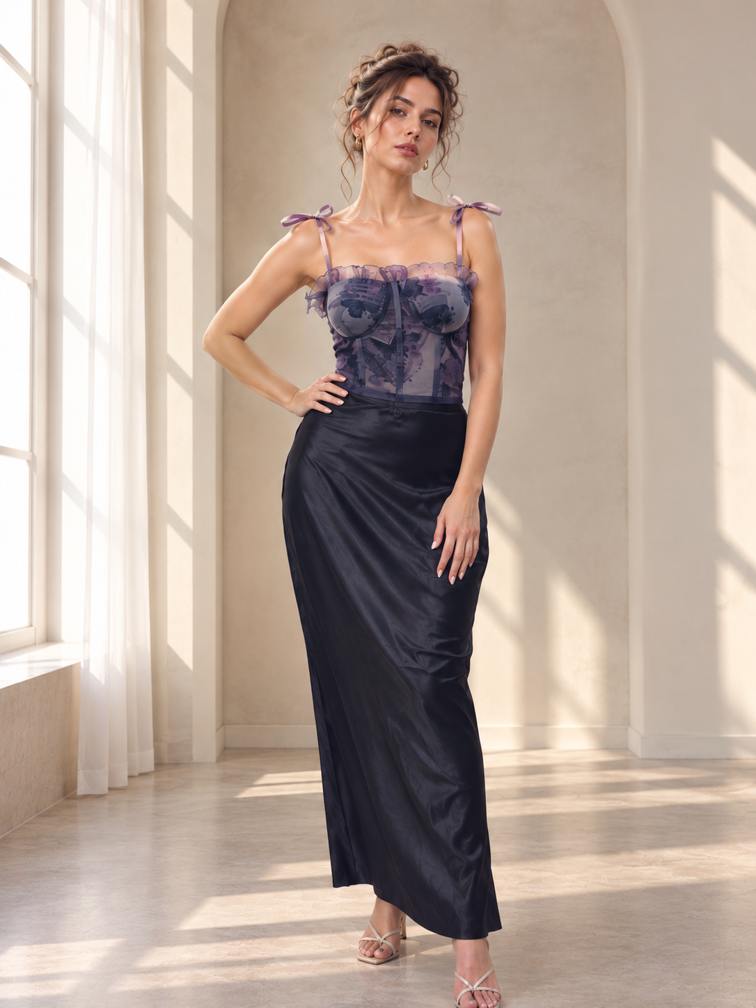 Rococo Floral Corset Top