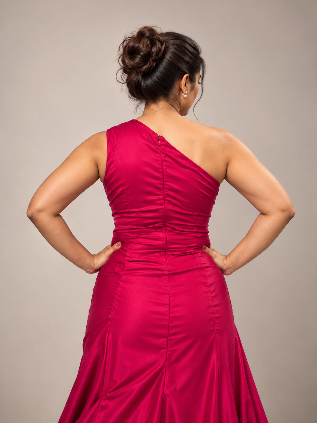 Fuchsia Draped Muse Gown